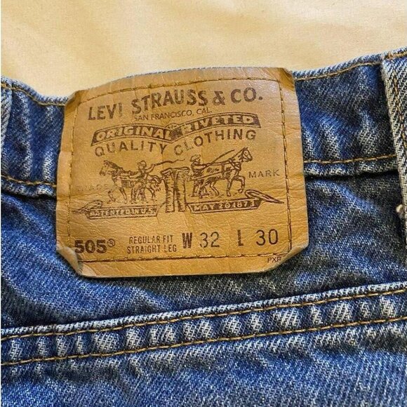Vintage Levis 505 Orange Tab Straight 32/30 Jeans - Picture 5 of 9
